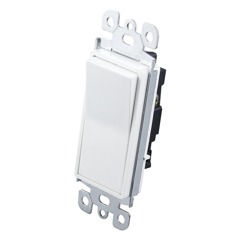 美國認證一位美標翹板開關(guān)美規(guī)一開單控開關(guān)單聯(lián)北美美式墻壁開關(guān)